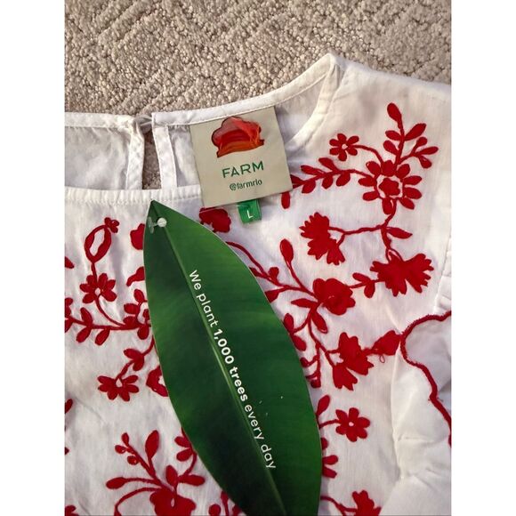 NWT Farm Rio Long Sleeve Embroidered Blouse - Picture 7 of 10